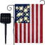 Bandera jardín solar LED EE.UU. doble cara 12x18