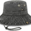 Sombrero ala ancha algodón cuerda ajustable unisex
