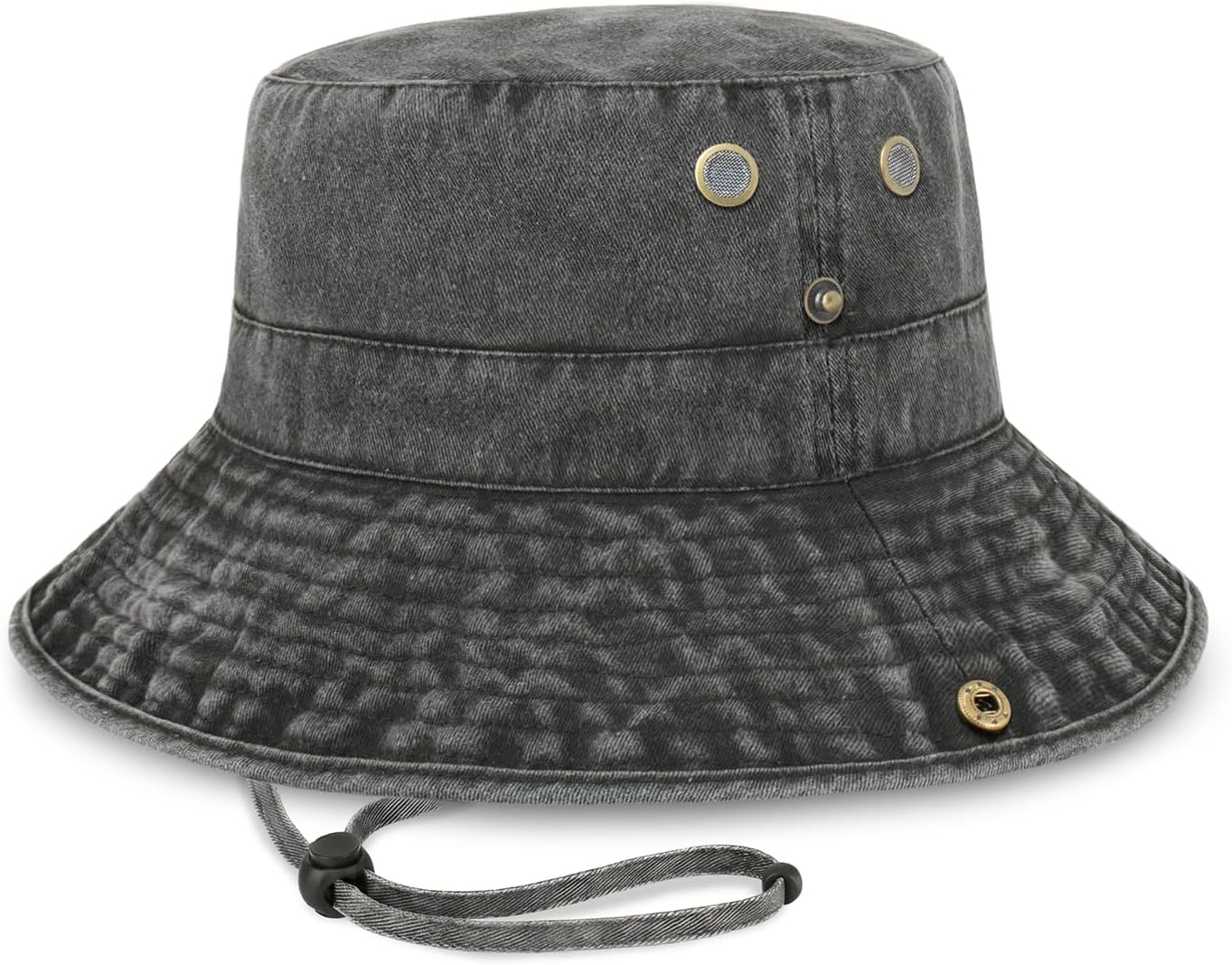 Sombrero ala ancha algodón cuerda ajustable unisex