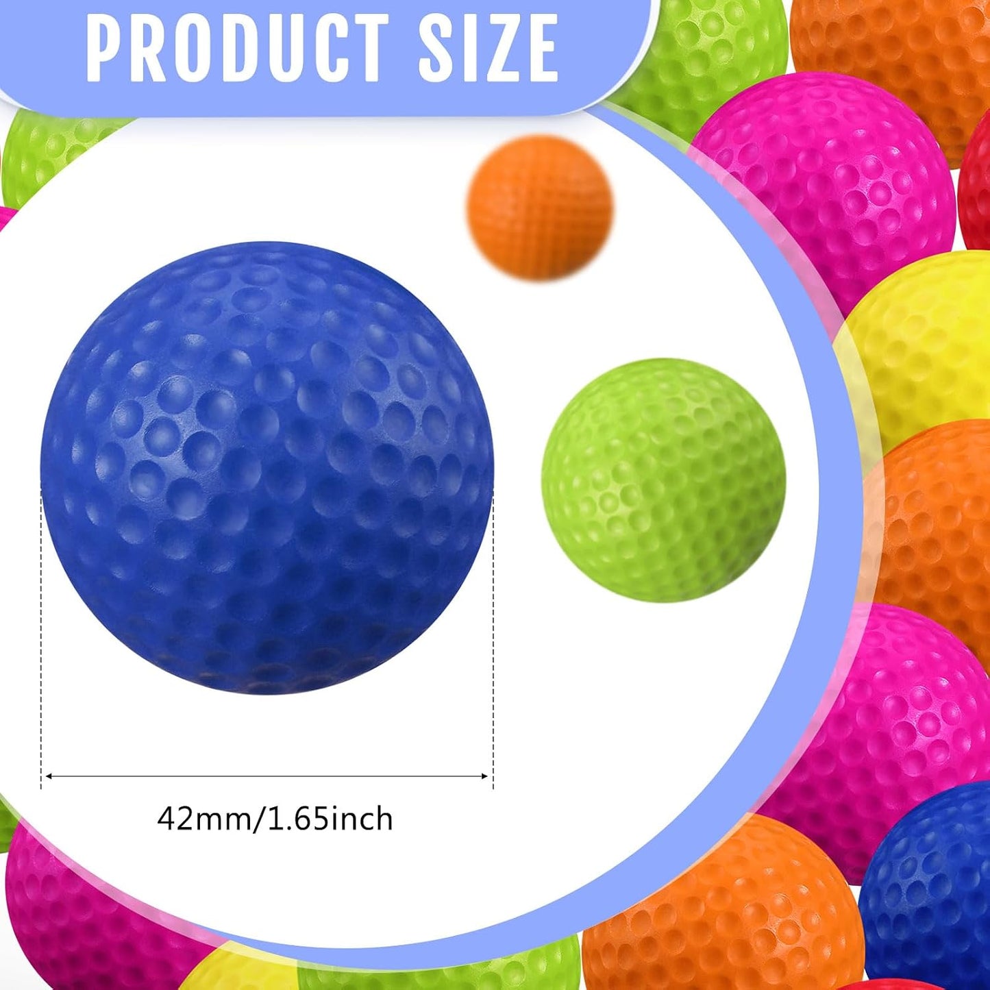 24 Pelotas Espuma Golf Entrenamiento Interior Exterior