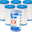 Cartucho filtro piscina tipo B 6 unidades Dacron