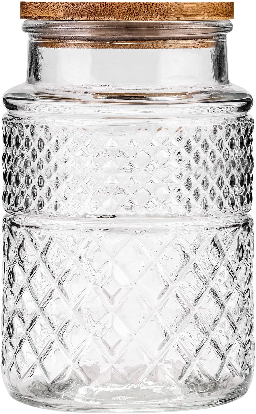 Tarro vidrio hermético para té, café, dulces y mascotas 67oz