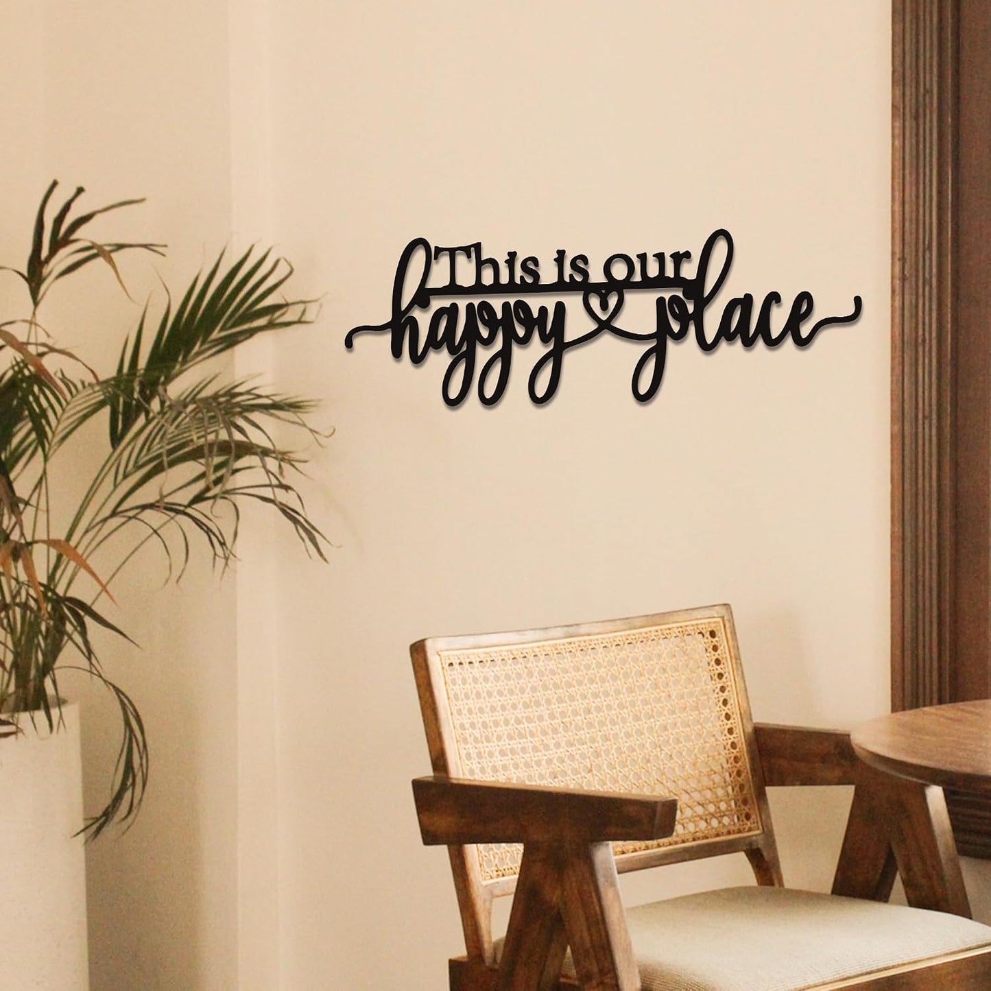 Letrero metal This Is Our Happy Place decoración pared
