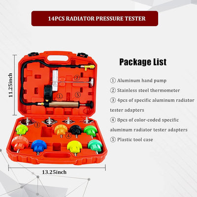 Kit probador fugas presión bomba radiador refrigeración