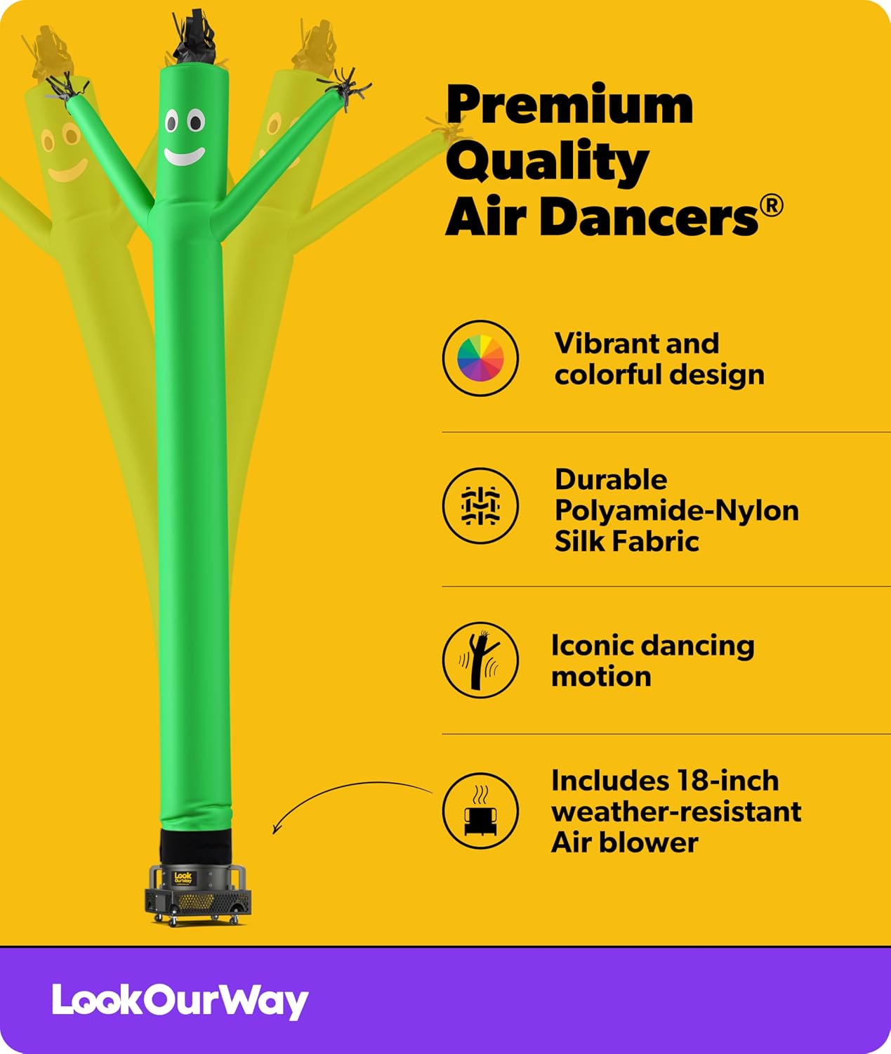 Bailarinas aire inflables para hombre con cielo