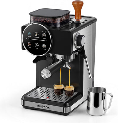 Máquina café expreso con molinillo 20 bares espumador leche