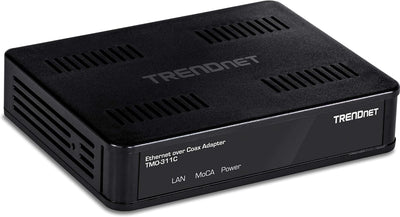 Adaptador Ethernet sobre Coax Gigabit 1 Gbps negro