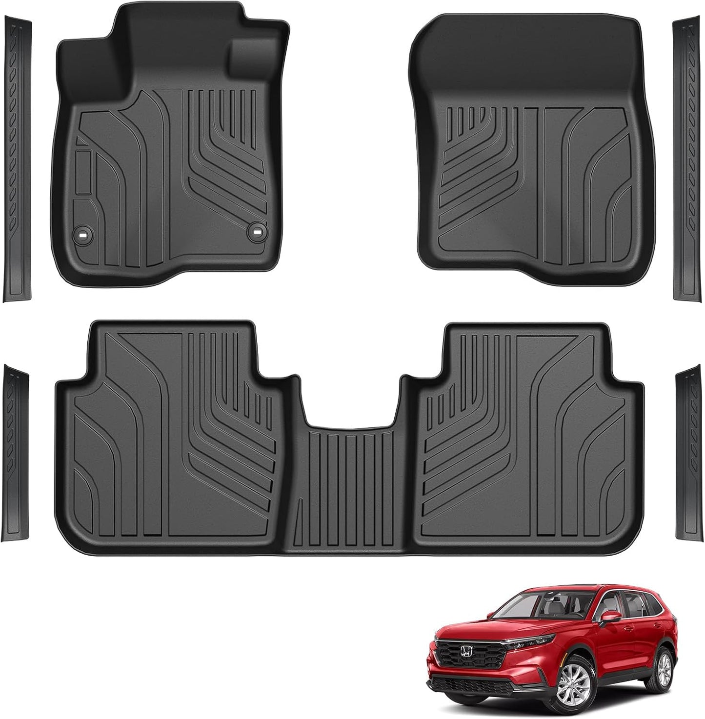 Tapetes Honda CRV 23-26 2da fila negro con protectores