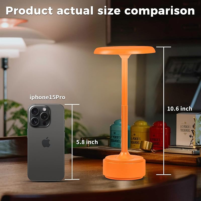 Lámpara mesa inalámbrica recargable sensor tactil led