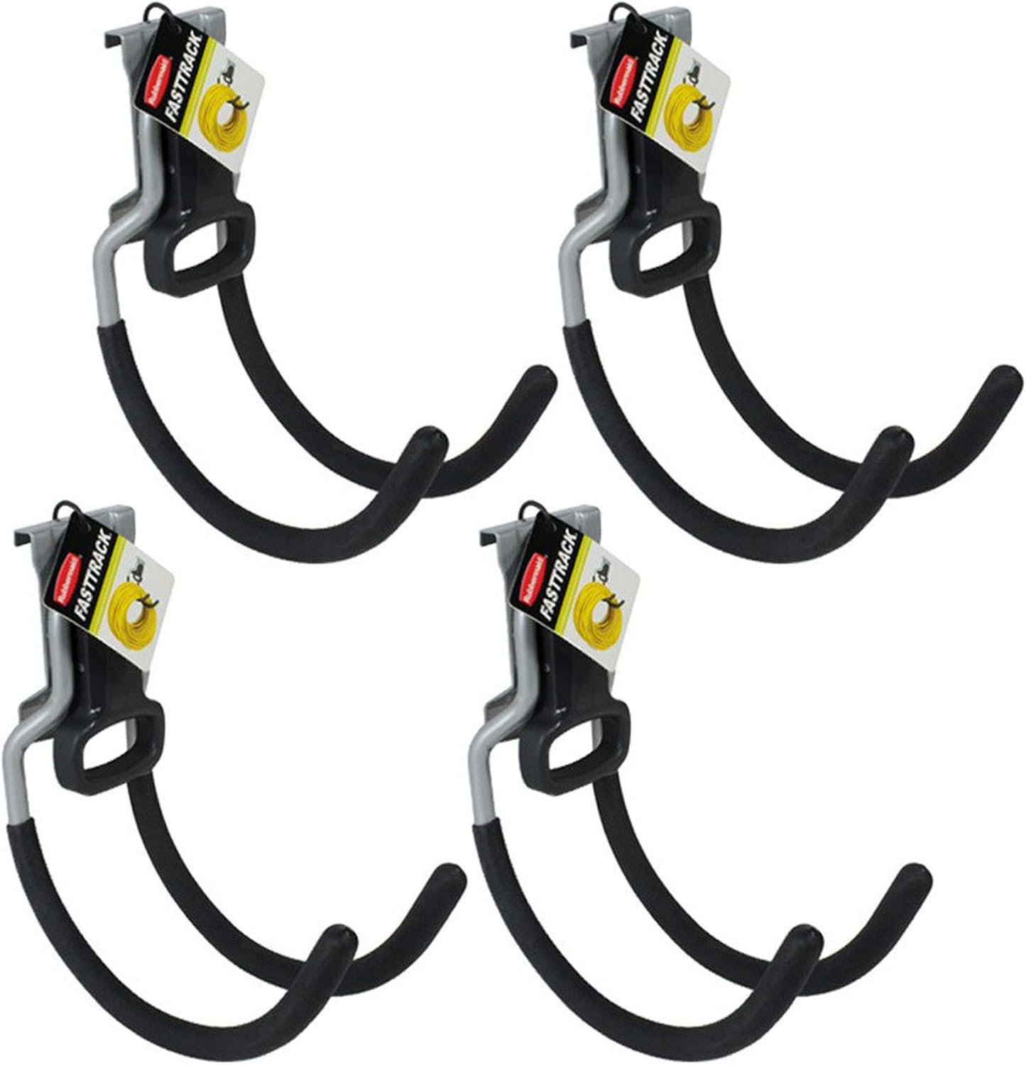 Ganchos multiusos para pared níquel satinado set 4