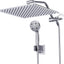 Cabezal ducha lluvia metal 12pulg rociador ajustable cromado