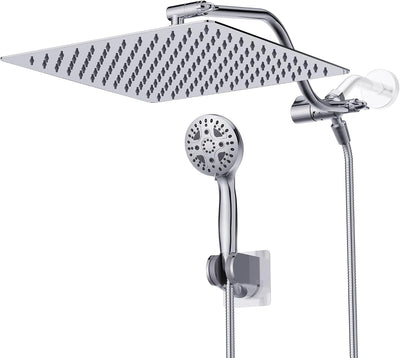 Cabezal ducha lluvia metal 12pulg rociador ajustable cromado