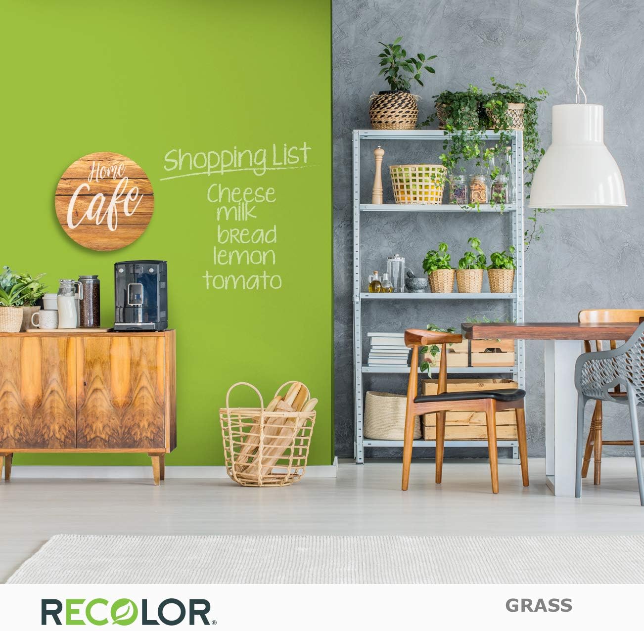 Pintura látex reciclada acabado mate 1qt tiza hierba