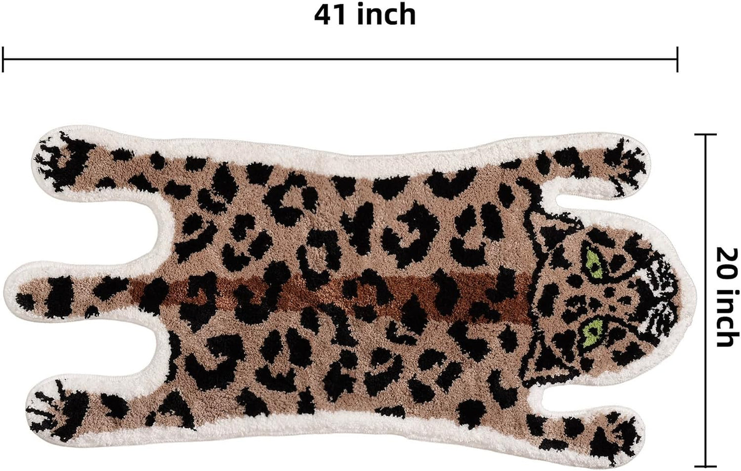 Tapete baño leopardo marrón antiderrap felpa