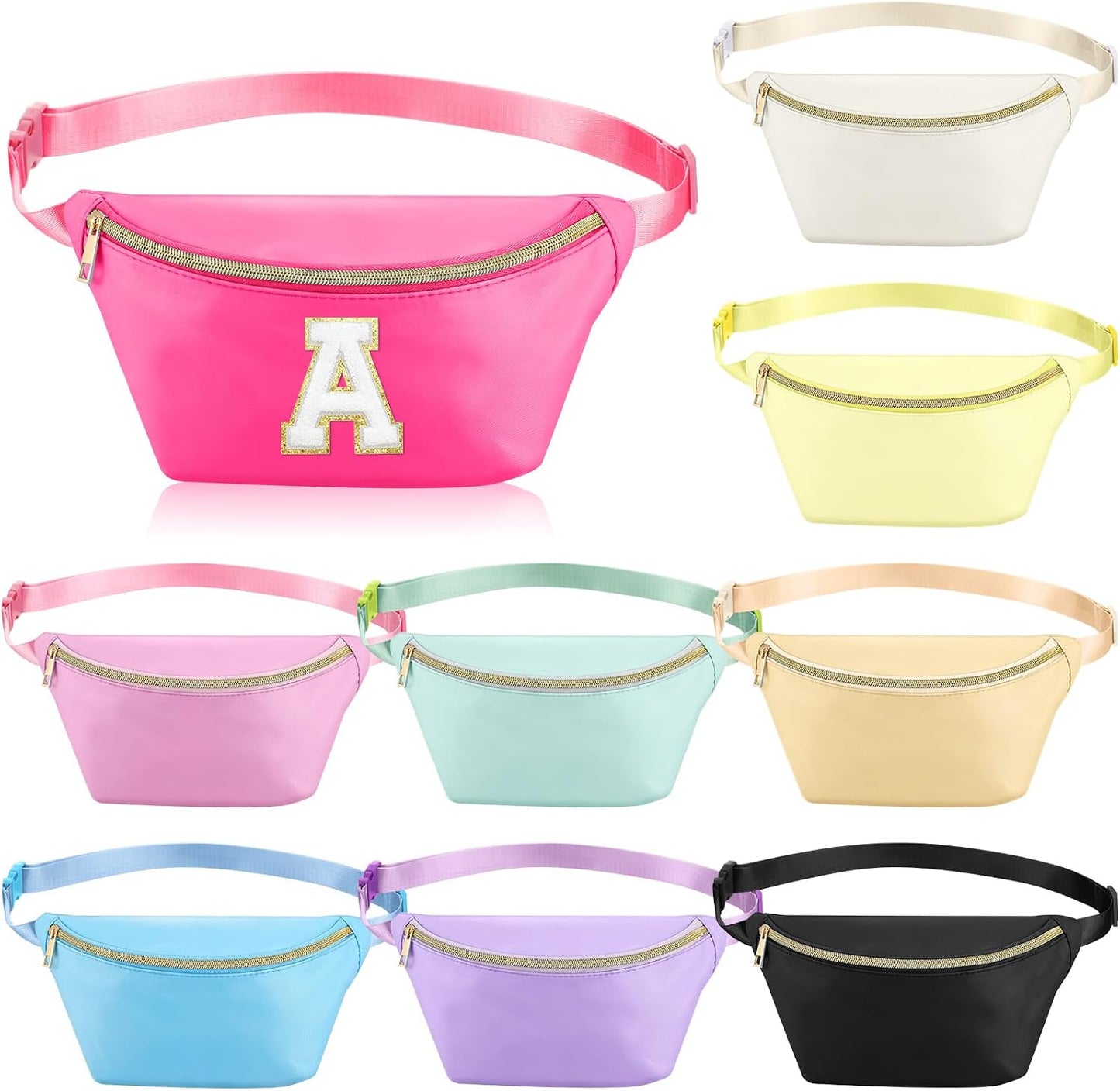 Riñoneras nailon con cremallera ajustable para mujer y