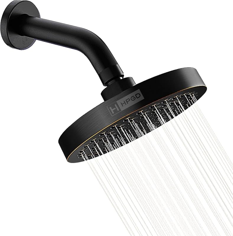 Cabezal ducha lluvia 6" bronce aceitado antiobstrucción