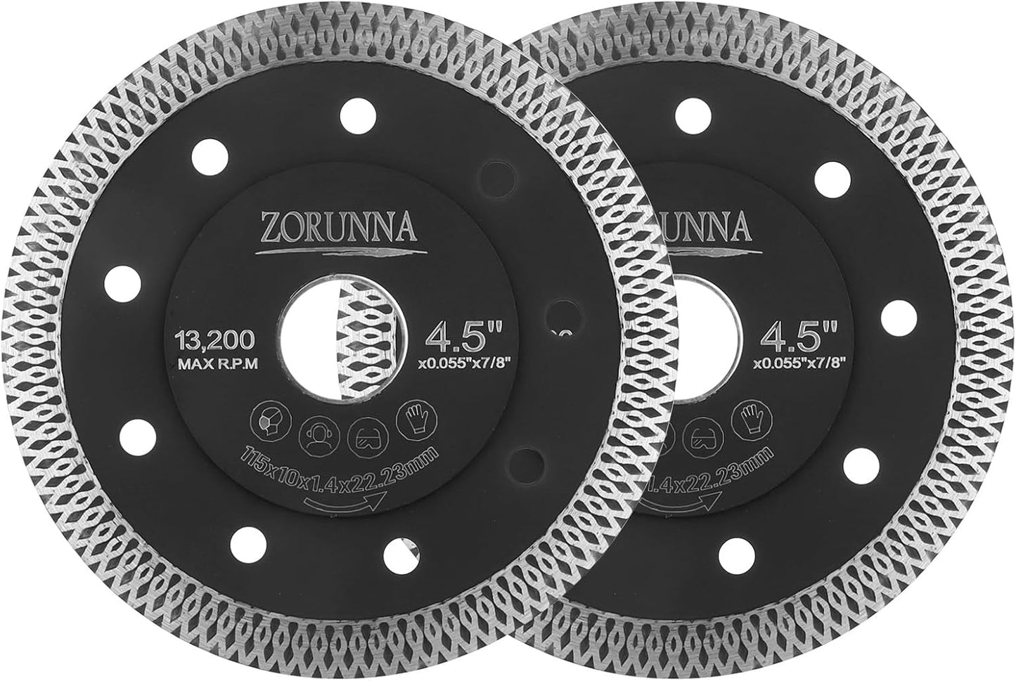 Hoja diamante 4.5 pulg corte azulejos 2 pzas