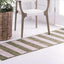 Alfombra rayas envejecida 2x6ft1" color verde/gris