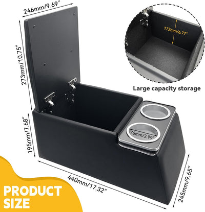 Organiz. asiento camión reposabrazos tapa acolchada base