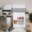 Toalla cocina gofre con texto 'love is wet noses' regalo perros