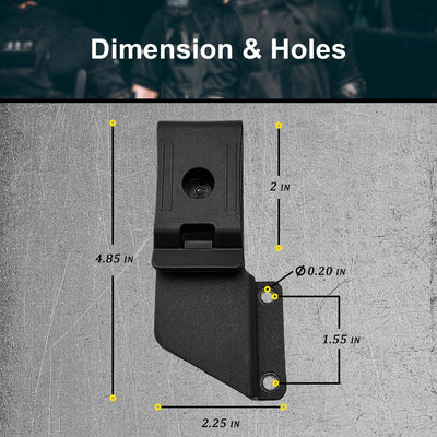 2 Fundas Kydex Universal para Cinturón Táctico con Hebilla
