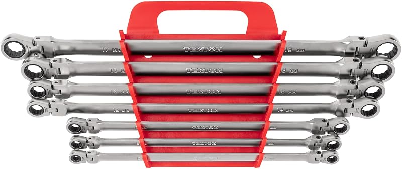 Set llaves trinquete 7 Pzas 6-19mm con soporte