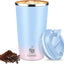 Taza café viaje aislada 17oz acero inox reutilizable