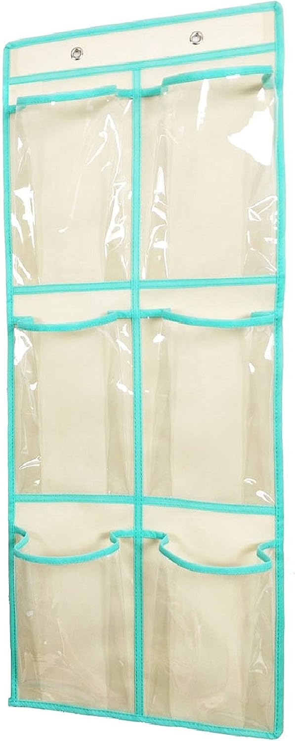 Organiz. zapatos colgar puerta 6 bolsillos transparentes