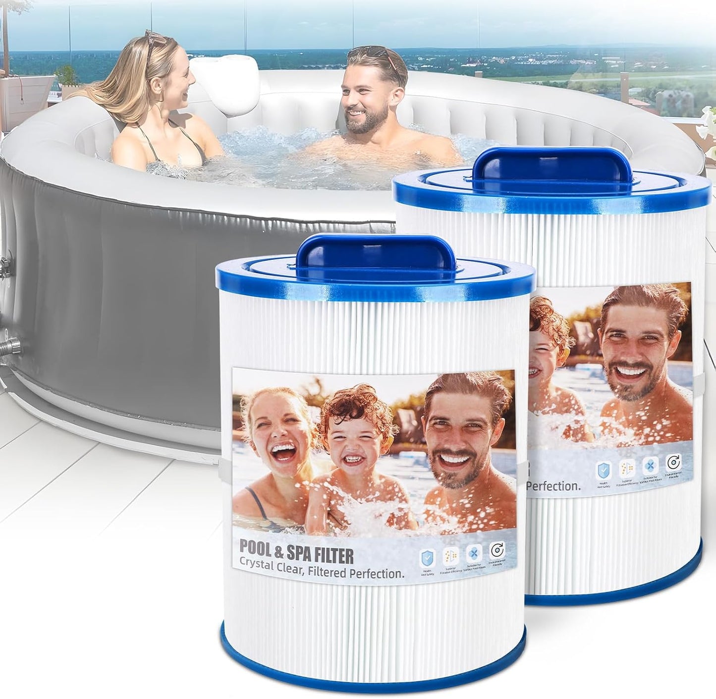 2 Cartuchos Filtro Spa 6CH-502 Comp Artesian 50 NSF50