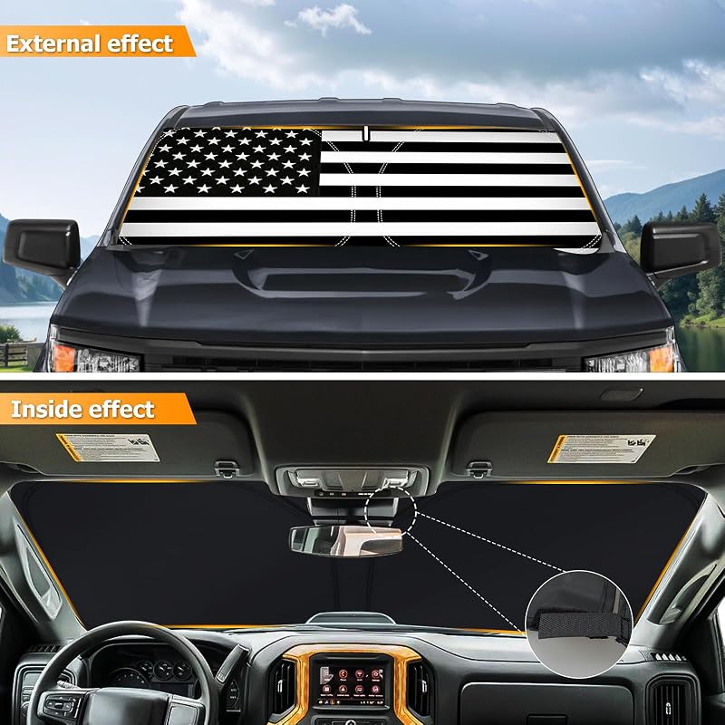 Parasol plegable para GMC Sierra 2019-24 con bandera americana
