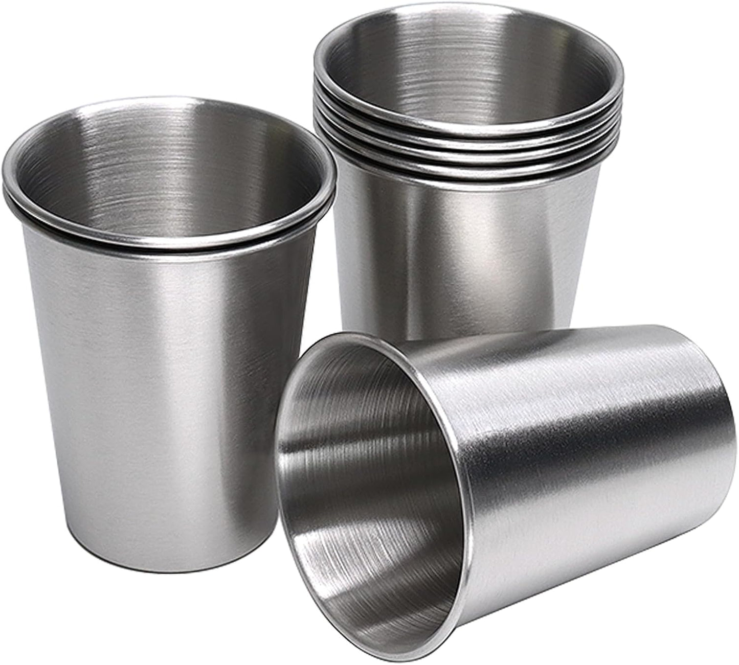 Vasos acero inox 12oz set 8 para bar y hogar