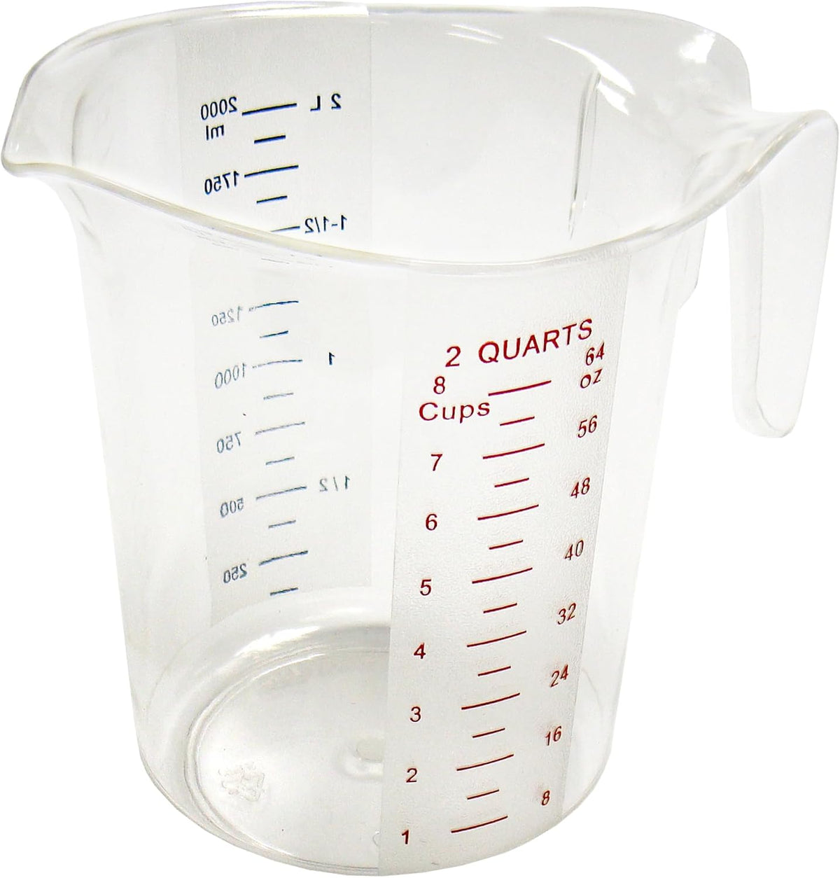 Vaso medidor 2qt transparente policarbonato