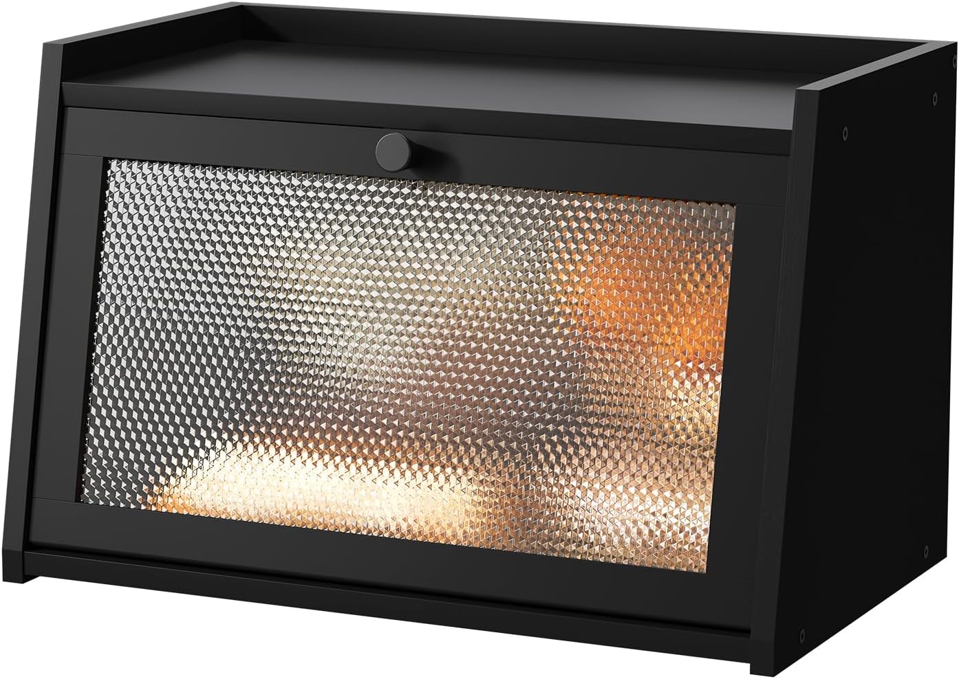 Panera granja con ventana para encimera color negro