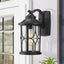 2 Luces pared exterior aluminio vidrio semillado negro