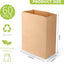 Bolsas papel kraft 60uds 9.8x5.5x13pulg para panadería