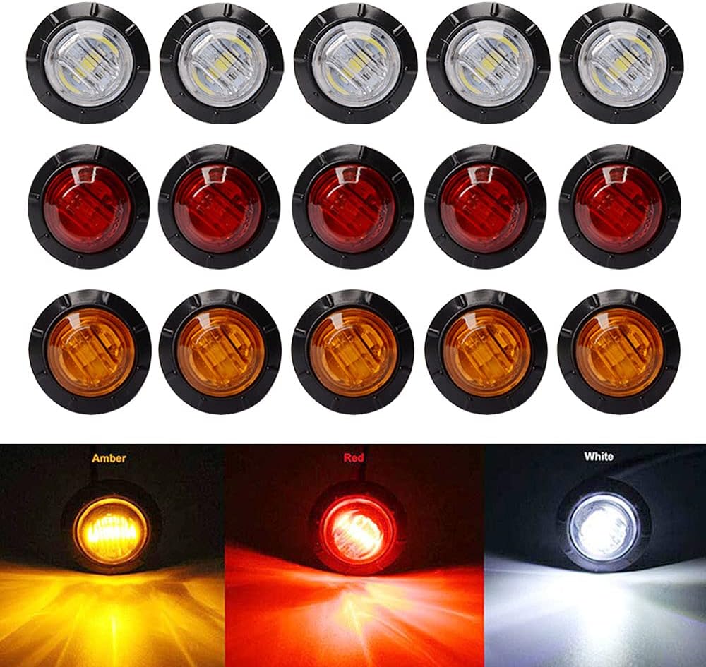 15 Luces LED 3/4pulg 12V para Remolque Camión