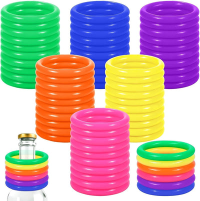 60 Anillos Plástico 2.1pulg Lanzamiento Carnaval Regalos