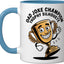 Taza Cerámica con Silueta Retro Azul/Blanco