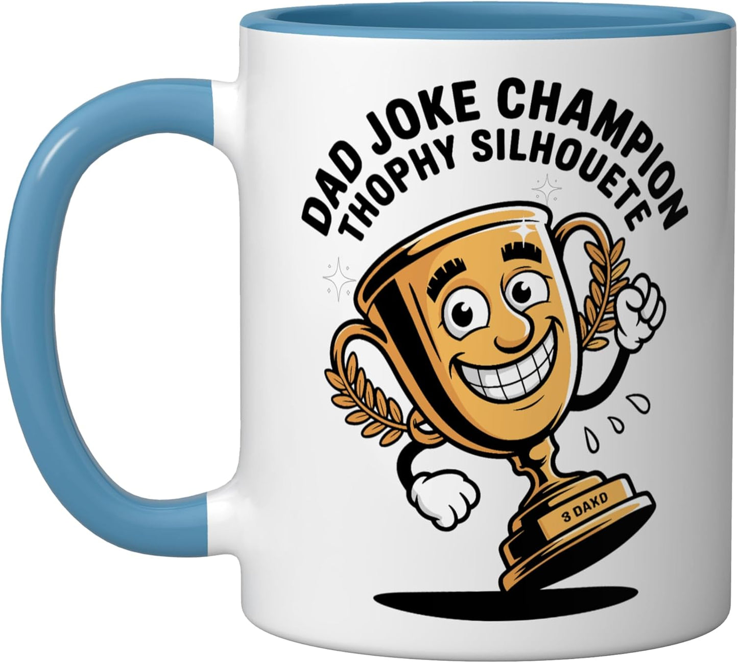 Taza Cerámica con Silueta Retro Azul/Blanco