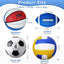 Set 4 pelotas deportivas con inflador para patio