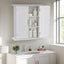 Botiquín baño estante ajustable 2 puertas blanco