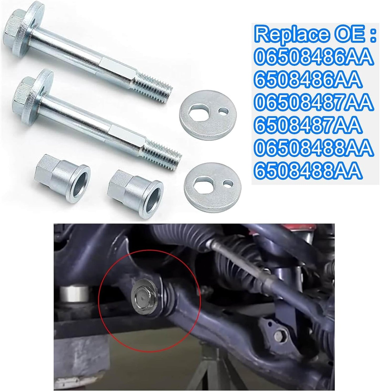 Kit pernos alineación Chrysler Dodge Jeep 2uds