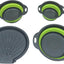 Coladores plegables fregadero set 3 con base drenaje 3qt 4qt