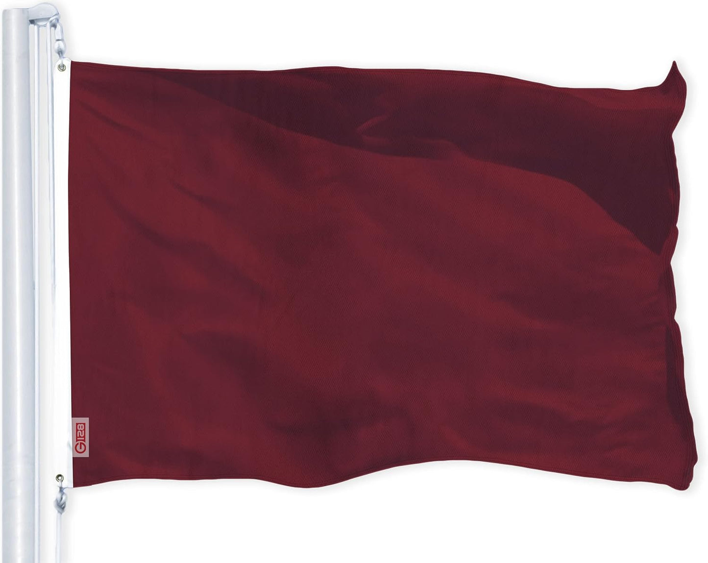 Bandera borgoña 2x3ft poliéster 150D ojales latón duradera