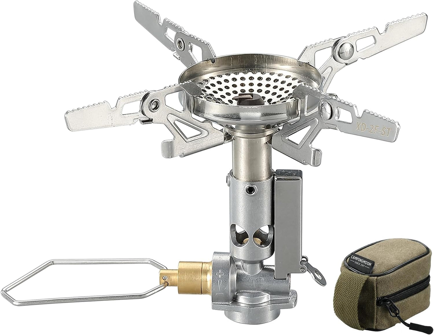 Estufa portátil plegable con micro regulador 4Flex Plata