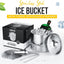 Cubo hielo acero inox doble pared con tapa cuchara colador