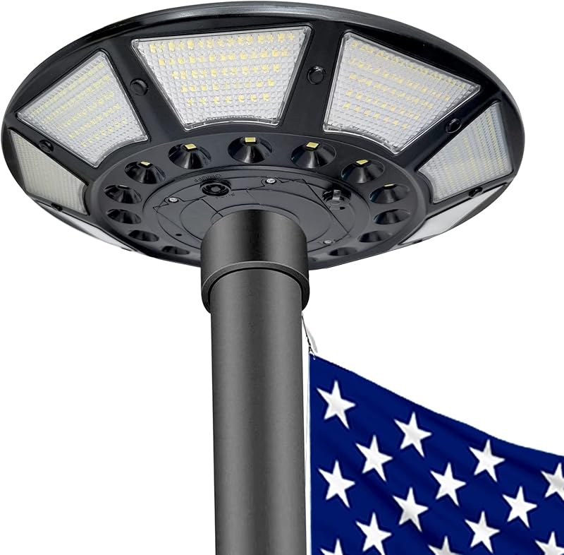 Luz solar para mástil bandera 566 LED 12.6"