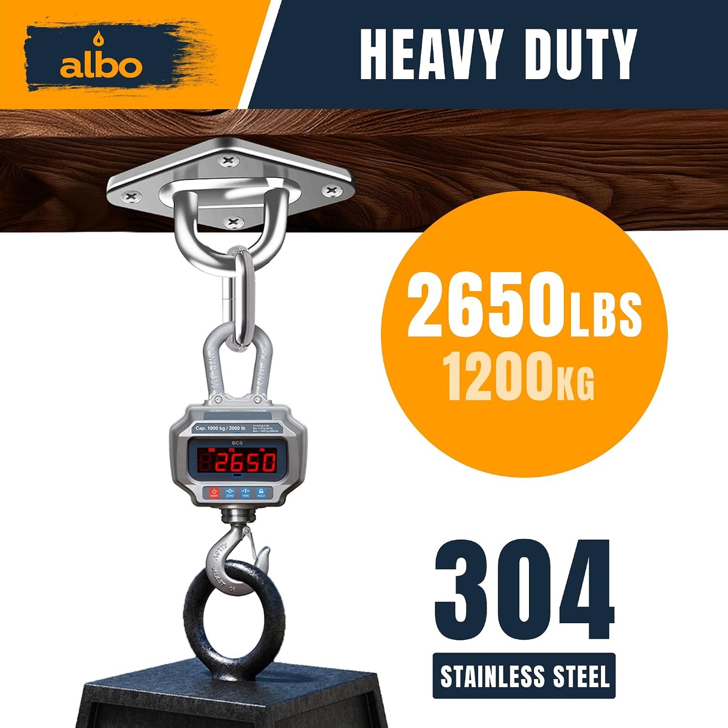 Perchas oscilantes acero inox 304 2650lb 2 pzas para hamaca yoga
