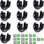 10 Soportes Acero Inox Barra Armario Negro 1-1/4"
