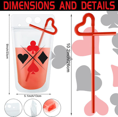 Set 24 Vasos Plástico Pajitas Reutilizables Fiesta